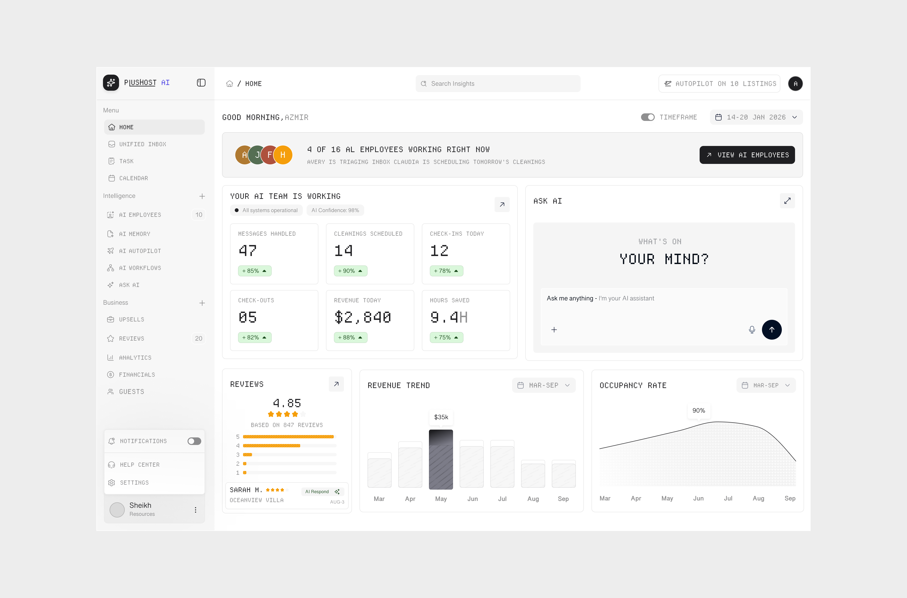AI-Powered Property Management Dashboard ai dashboard design ai powered ai product design analytics automated crm dashboard design property management proptech real estate marketplace real estate saas design real estate saas uiux real estate web app design realestate dashboard realestate ui saas ui ux web app