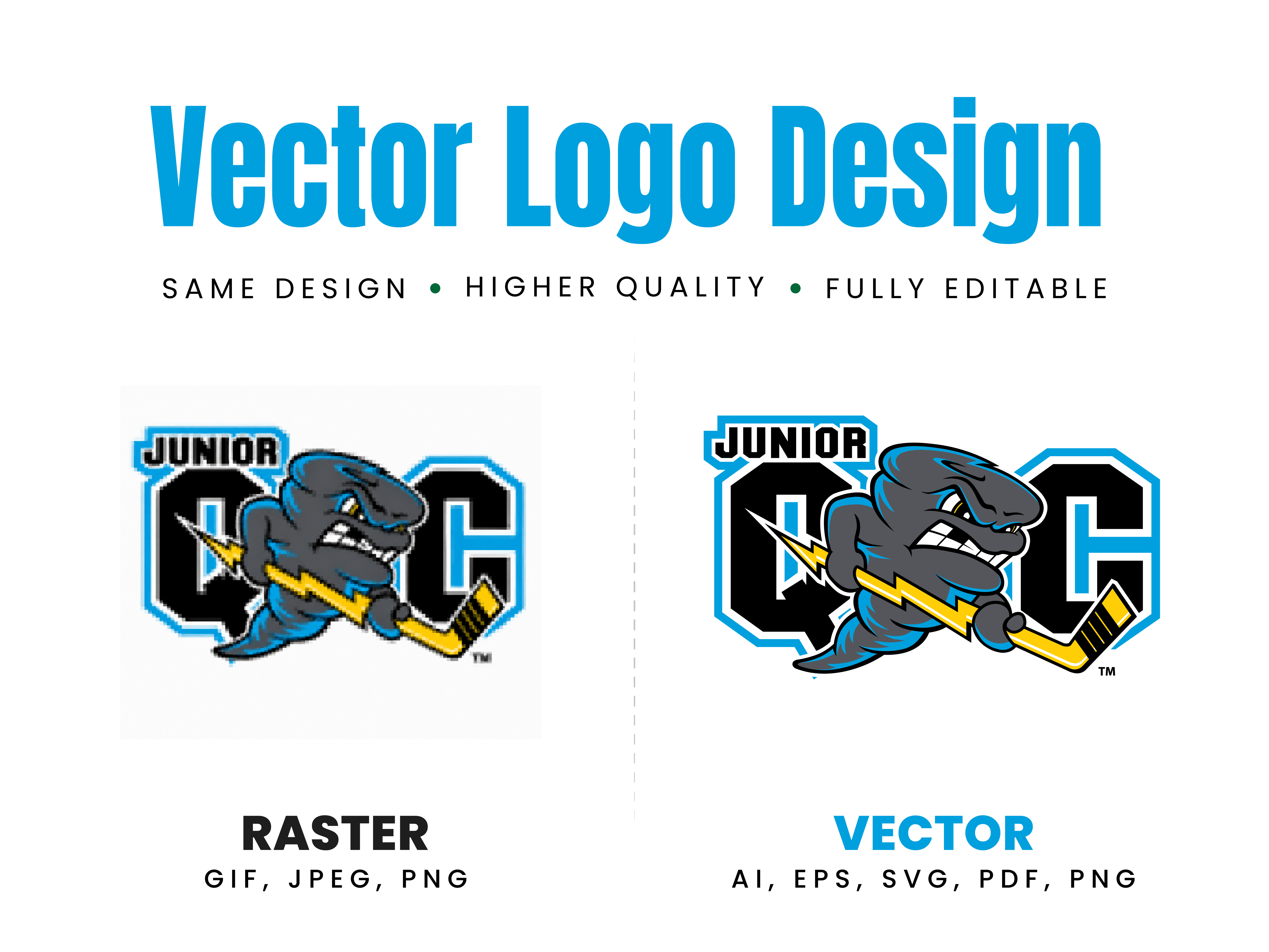Junior Hockey Shark Team Mascot Identity adobe illustrator design logo recreation manual vector tracing ui vector tracing vectorization