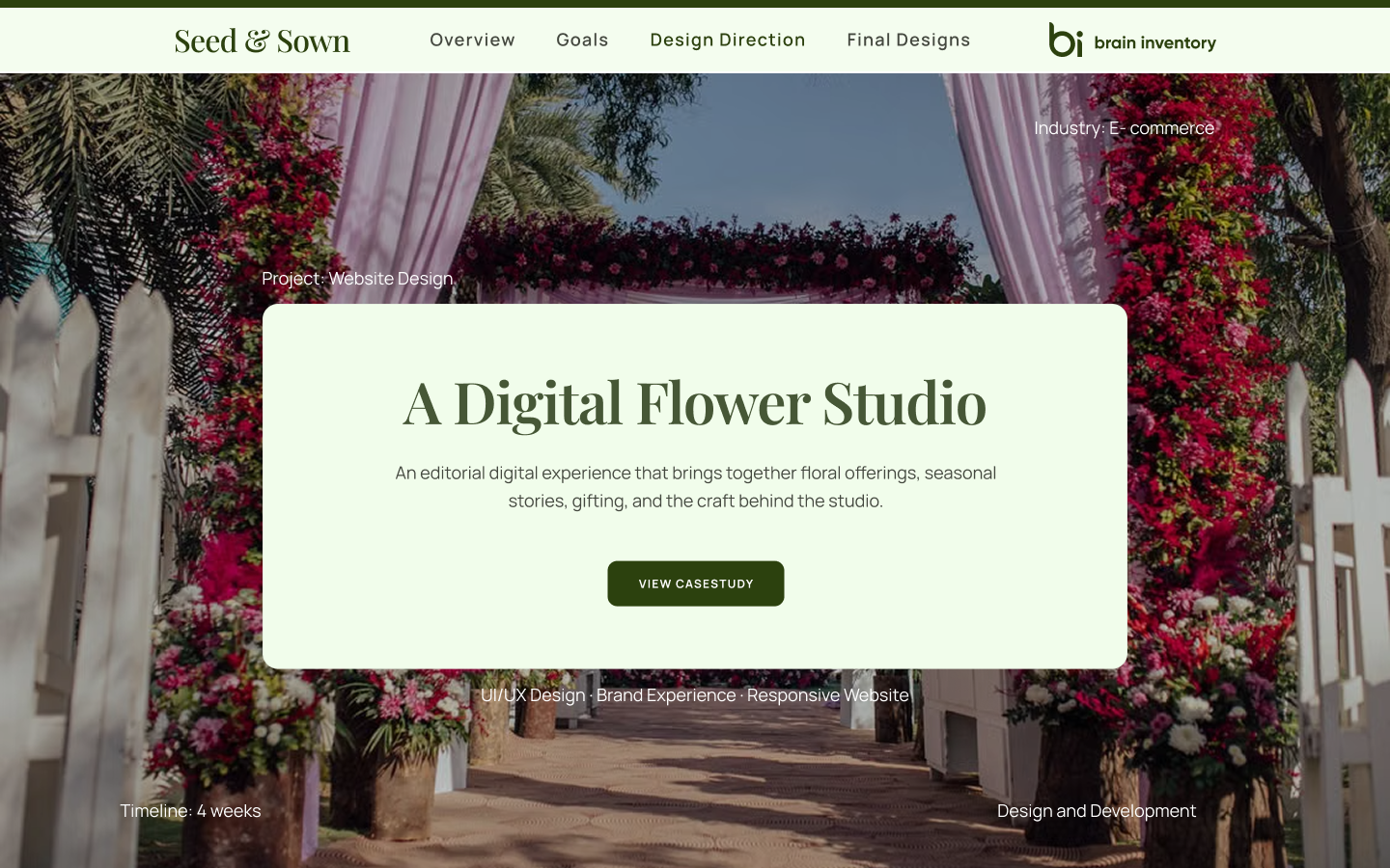 Florist Website — Modern Floral E-commerce UI/UX cleanui design landing page ui user experience ux web web design website