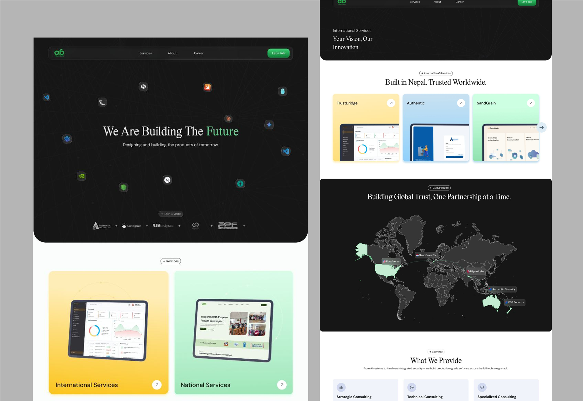 Higain Labs Company Website it landingpage minimaldesign modernui saas startup ui userinterface uxdesign webdesign website websitedesign