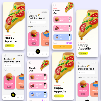 Food E-Commerce Mobile App Design adobe xd app design figma interface interface design mobile mobile app mobile interface ui