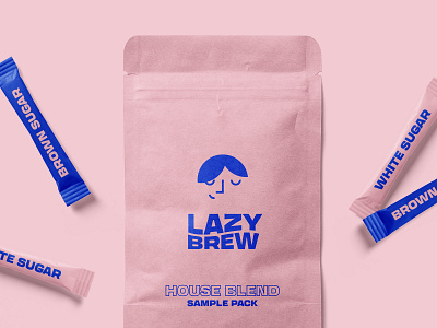 Speciality Coffee Sample Pack beans brand identity branding brew character coffee concept face graphic design idea lazy logo person roaster speciality v60