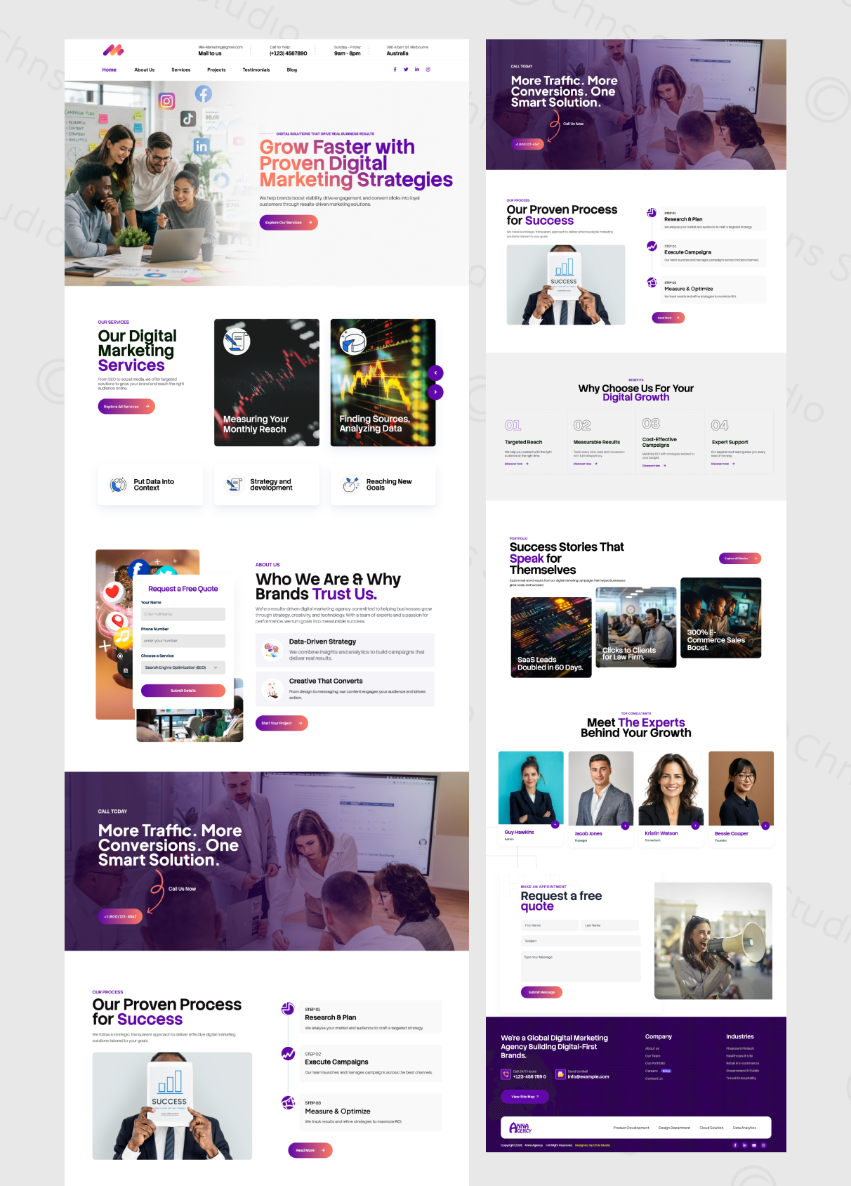 Digital marketing agency website agencywebsite digitalmarketing figma landingpage marketingagency productdesign uidesign uxdesign webdesign websitedesign