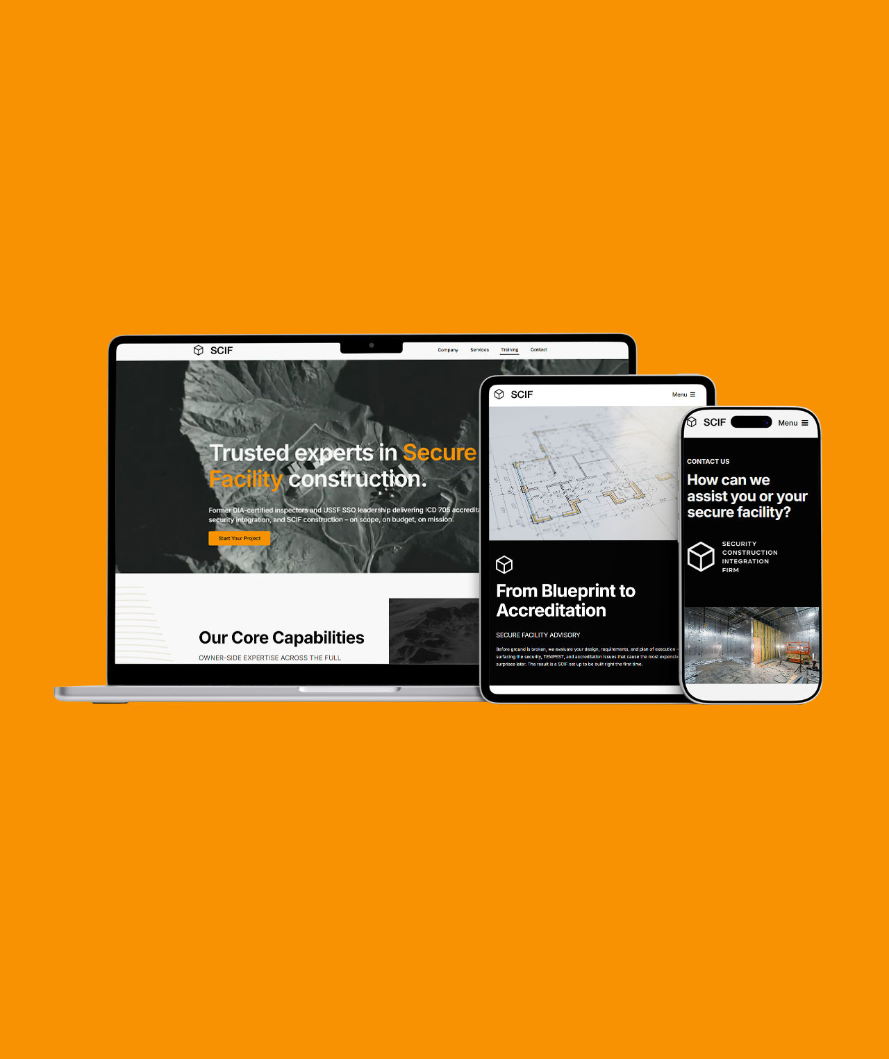 SCIF Consultants - Custom Website Design & Build ai construction santagaj scif secure construction secure facility trinamic trinamic digital ui web design web development wordpress
