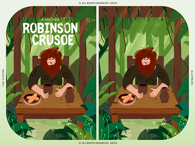 illustration | Robinson crusoe character design illustration