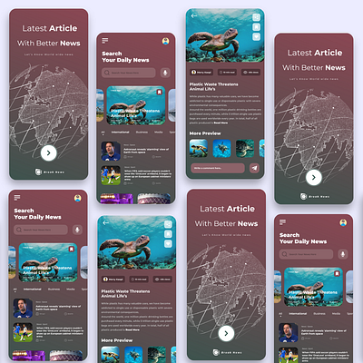 News Mobile App Design adobe xd app design figma interface interface design mobile mobile app mobile interface ui