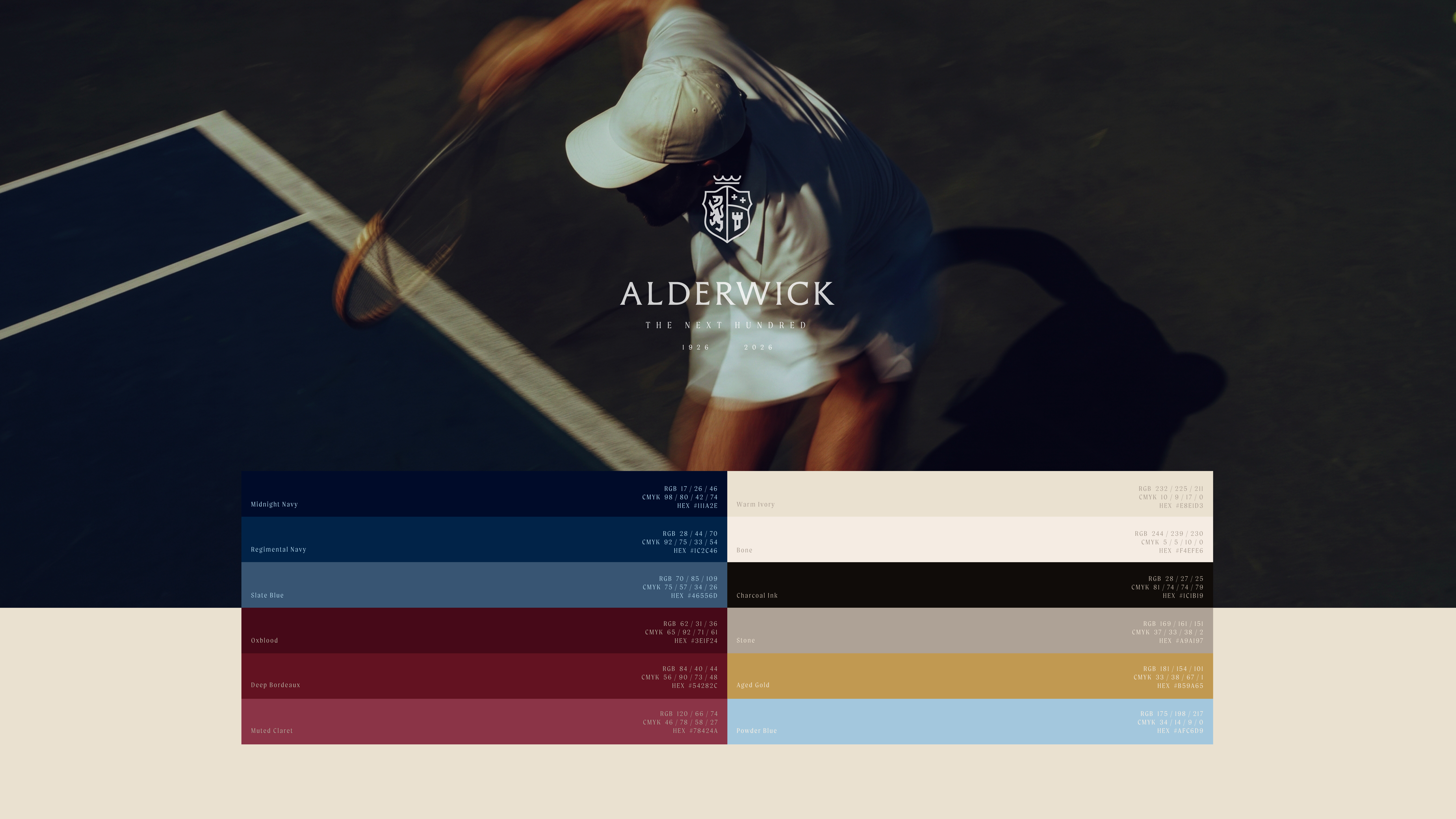 Alderwick — A British Sporting Institution Reimagined brand design brand identity branding culture design editorial fashion golf graphic design label lettering logo luxury monogram packaging sport stationary tennis