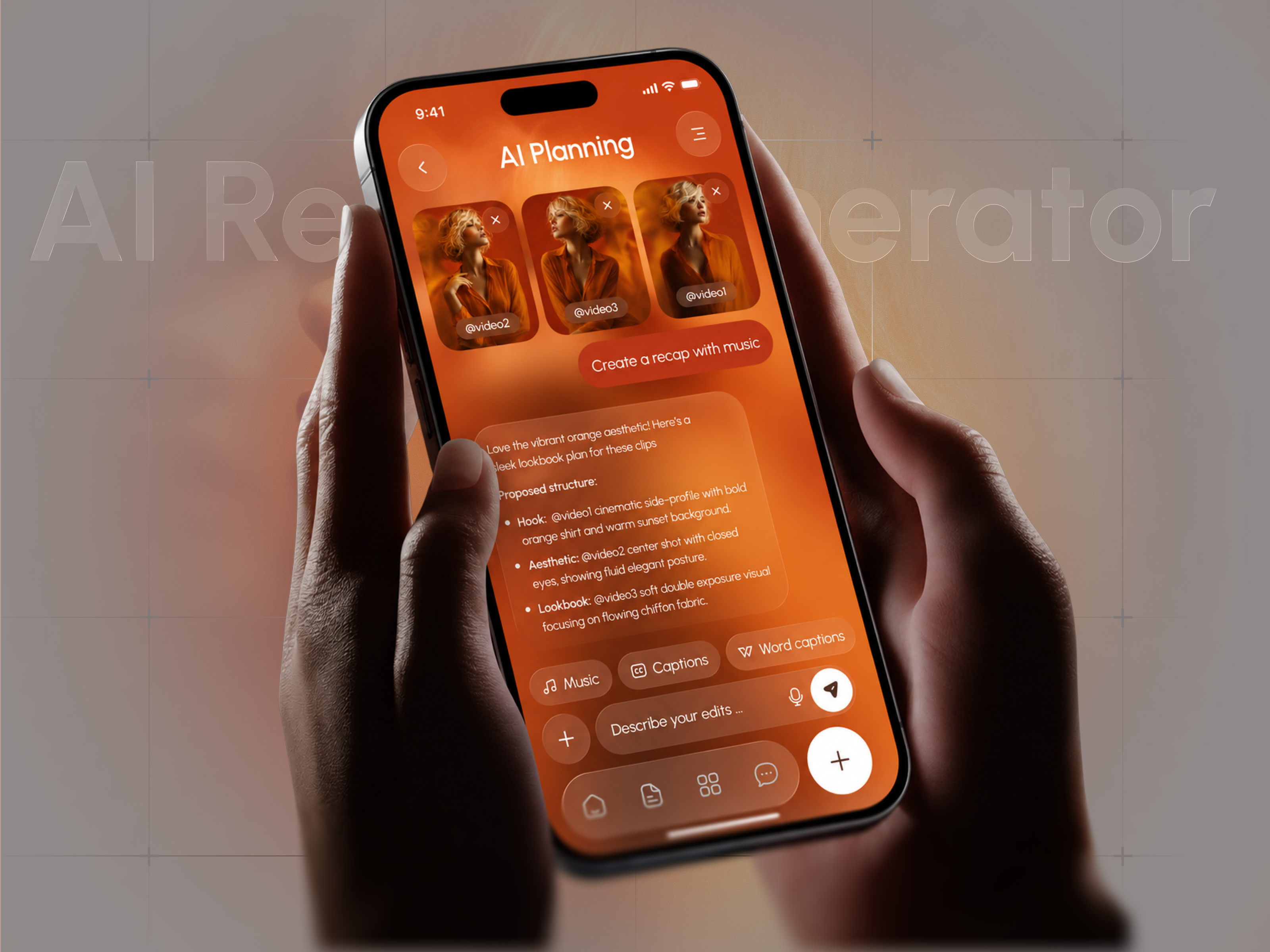 AI-Powered Video Generator & Editor App ai ai editor ai reels ai video ai video editor ai video generator app clean editor gemini generate video generator gpt grok minimal mobile reels generator uiux video video editor