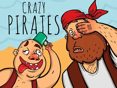 Crazy Pirates behance boardgame book branding character crazy funny game illustration illustrator mascott person photoshop pirates poster print