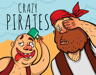 Crazy Pirates behance boardgame book branding character crazy funny game illustration illustrator mascott person photoshop pirates poster print