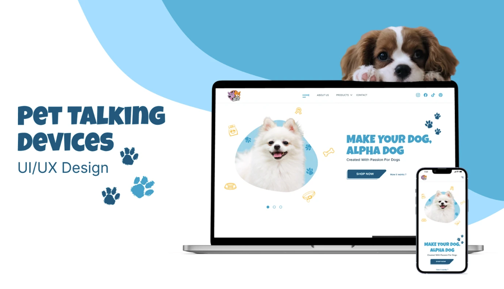 Pet Talking Devices- UI-UX Design Web-App. branding design figma graphic design logo mobile app mobile app design pet website petapp pets ui ux