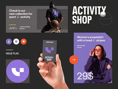 Urbansy Visual: Colors & Typography brand sign branding design font icon lettering logo logo design logotype minimal type typeface typography vector