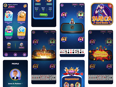 Sueca Card Game UI Kit card game ui kit casino casino card game casino game ui kit figma figma design game ui kit mobile card game mobile casino game mobile game ui kit online card game online game sueca sueca card game ui kit ui ux