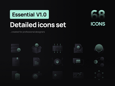 Free Essential V1.0 / Detailed Icons Set application branding design figma icons ill illustration ui ux web