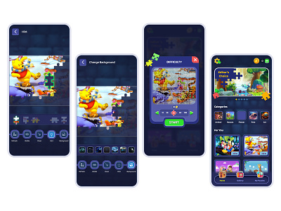 Jigsaw Puzzle Mobile Game UI Kit android game brain game figma figma design game ui kit ios game logic game mobile game puzzle puzzle game ui puzzle game ui kit puzzle games puzzle mobile game solo game ui ux
