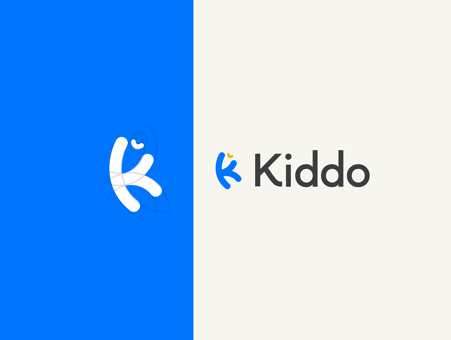 Kiddo Logo Design brand branding care logo children fun logo kid logo kiddo kindergarden kindergarden logo letter logo logo design nanny playful playful logo