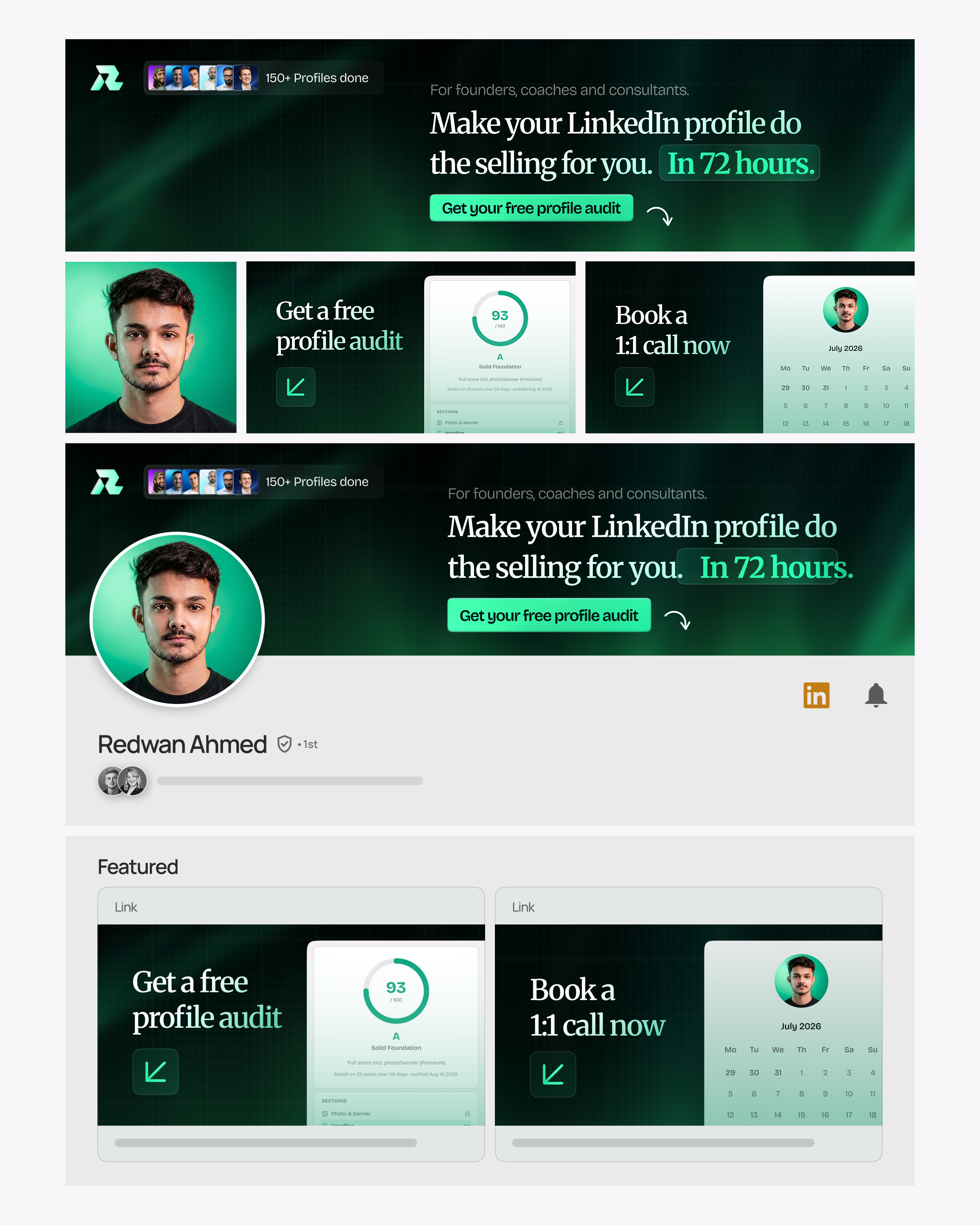 LinkedIn Profile Branding | Social Media Design banner design design figma design linkedin linkedin banner linkedin banner design linkedin cover social media design