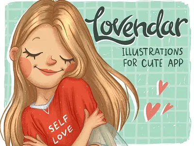 Lovendar app cute illustrations app behance calendar character cute design girl graphic design illustration illustrator mascott motivation photoshop print procreate