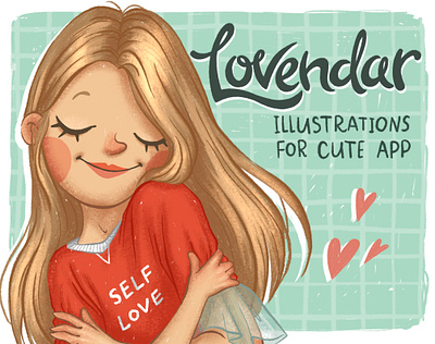 Lovendar app cute illustrations app behance calendar character cute design girl graphic design illustration illustrator mascott motivation photoshop print procreate