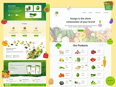 Evergreen Kart - Fruits & Vegetables Selling Website app branding design graphic design illustration logo typography ui ux vector web website