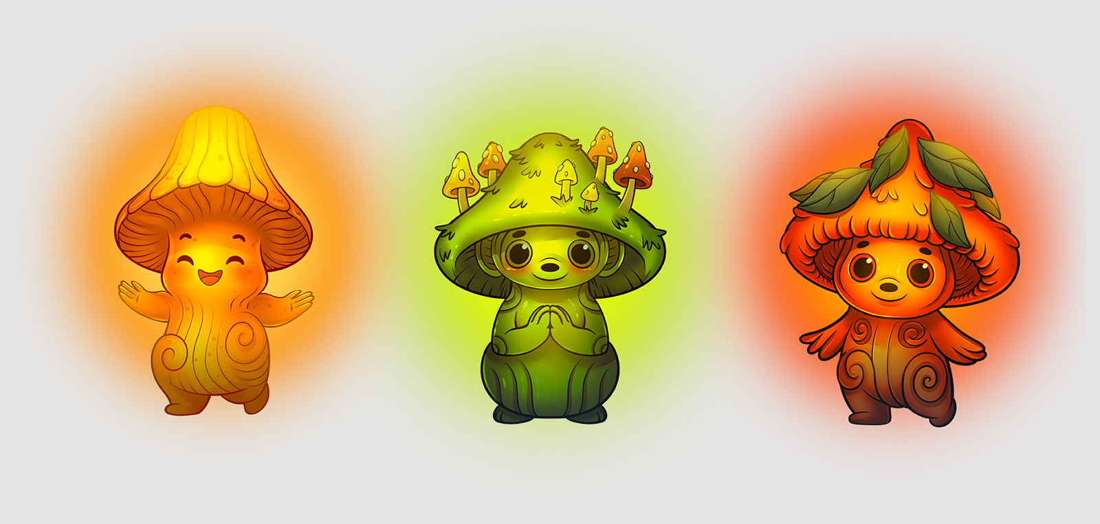 Lantern Forest Creatures — Children’s Book Character Design book illustration character illustration childrens book childrens book illustration cute character kids illustration mushroom character