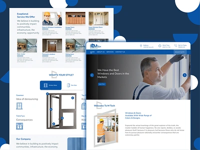 Window & Doors Installation - Website Design 3d animation app branding design graphic design illustration logo typography ui ux vector web website