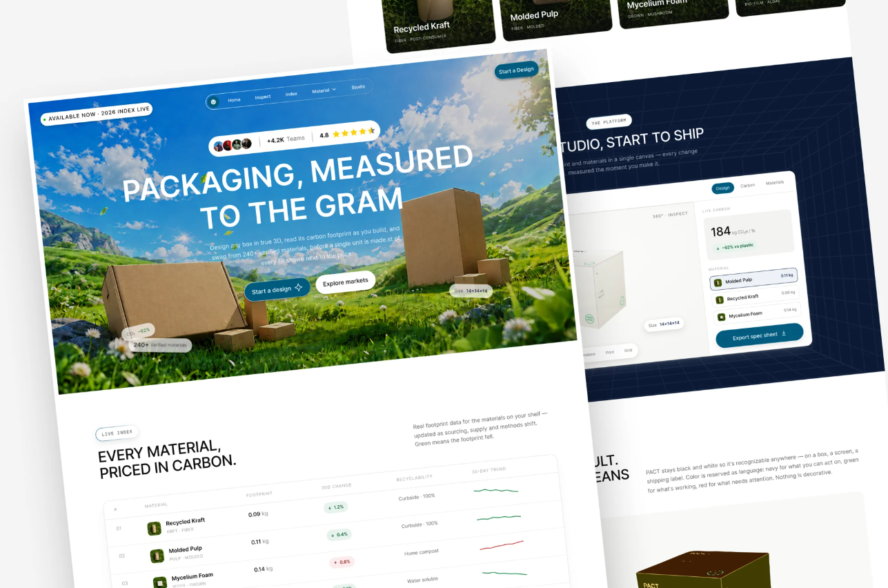 Sustainable Packaging UI Design 3d animation app appdesigner branding design development graphic design illustration logo motion graphics ui uiux uiuxdesigner vector