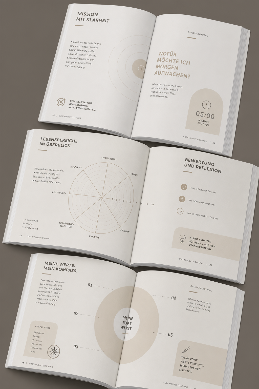 Editorial Book Layout Design adobe illustrator book layout book mockup branding coaching workbook editorial design editorial layout figma journal design layout design life planner minimalist design modern editorial print design print layout publication design typography ui inspiration wellness journal workbook design