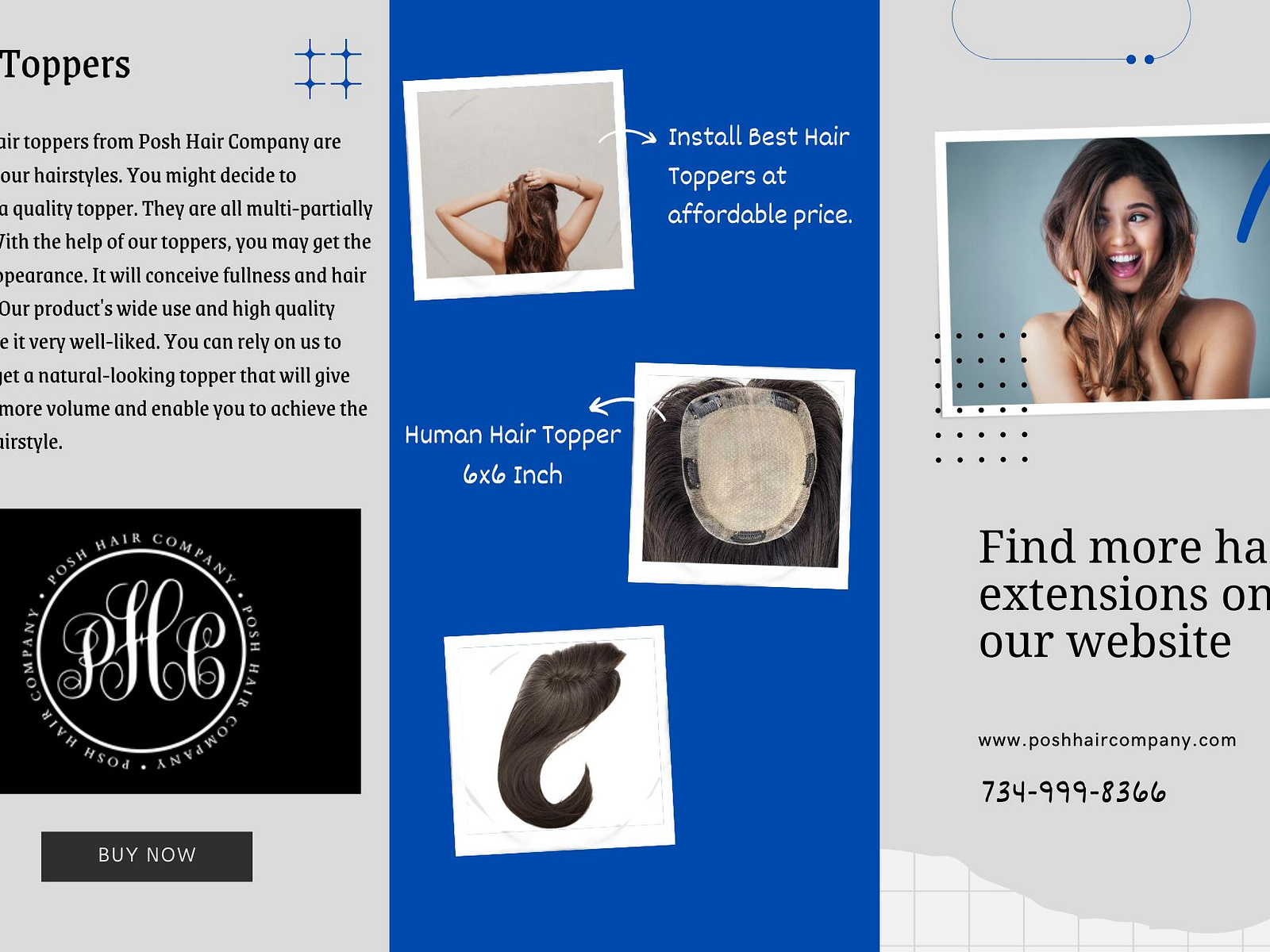 Where Can I Get The Finest Human Hair Toppers By Posh Hair Company On