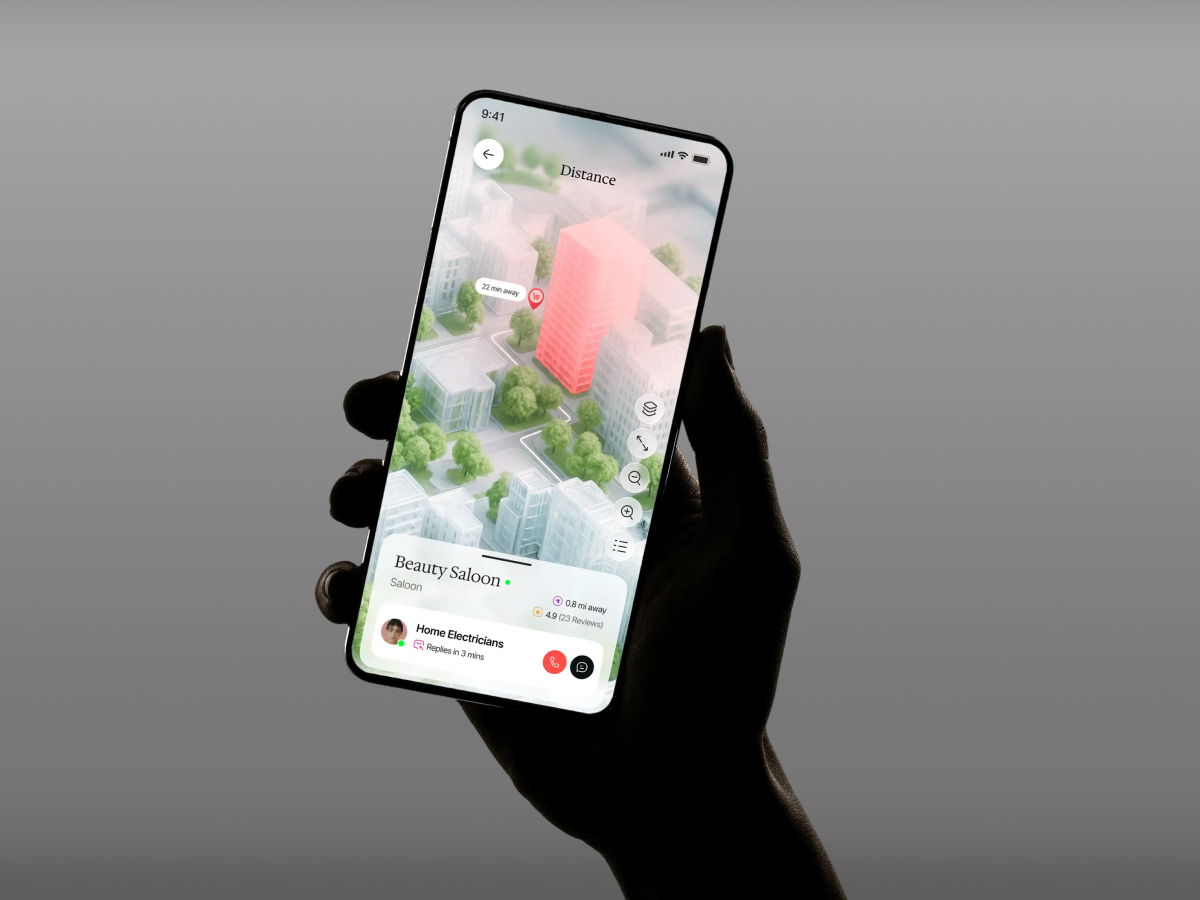 Spotlight — Neighborhood Navigator & Local Experience App app interaction interactive location map minimal mobile ui mobileapp modern design navigation navigator smtech24 ui uiux