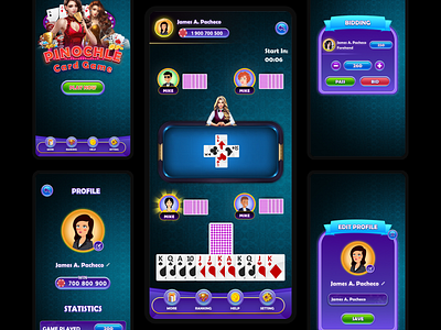 Casino Card Game UI Kit card game card game ui kit casino casino game ui kit figma figma design game ui kit mobile card game mobile casino game mobile game ui kit online card game online game pinochle card game solitaire ui ux