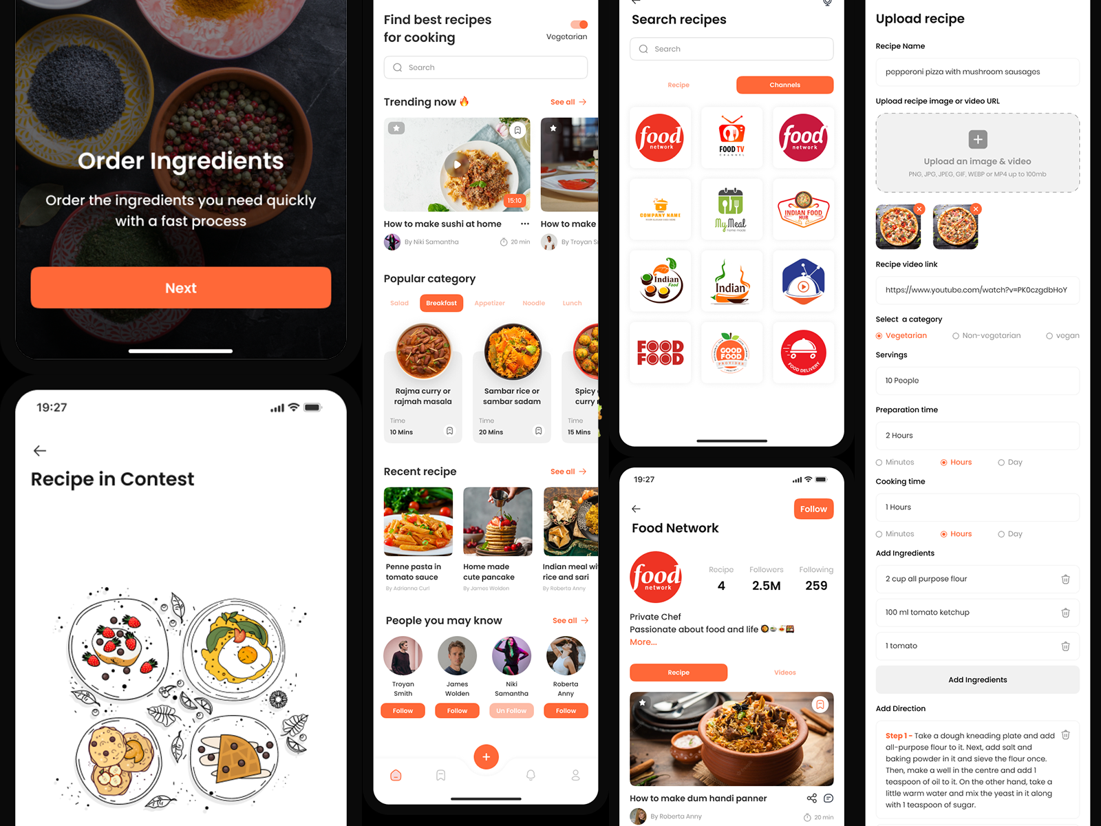 Food Recipe Book App UI Kit by Bitrix Infotech Pvt Ltd on Dribbble