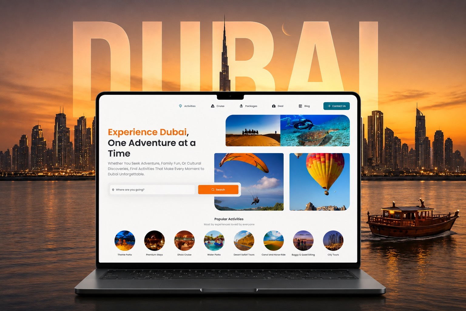 Dubai Travel & Experiences — Mobile UX/UI appdesign dashboard design illustration mobileapp saas ui uidesign uiux uxdesign
