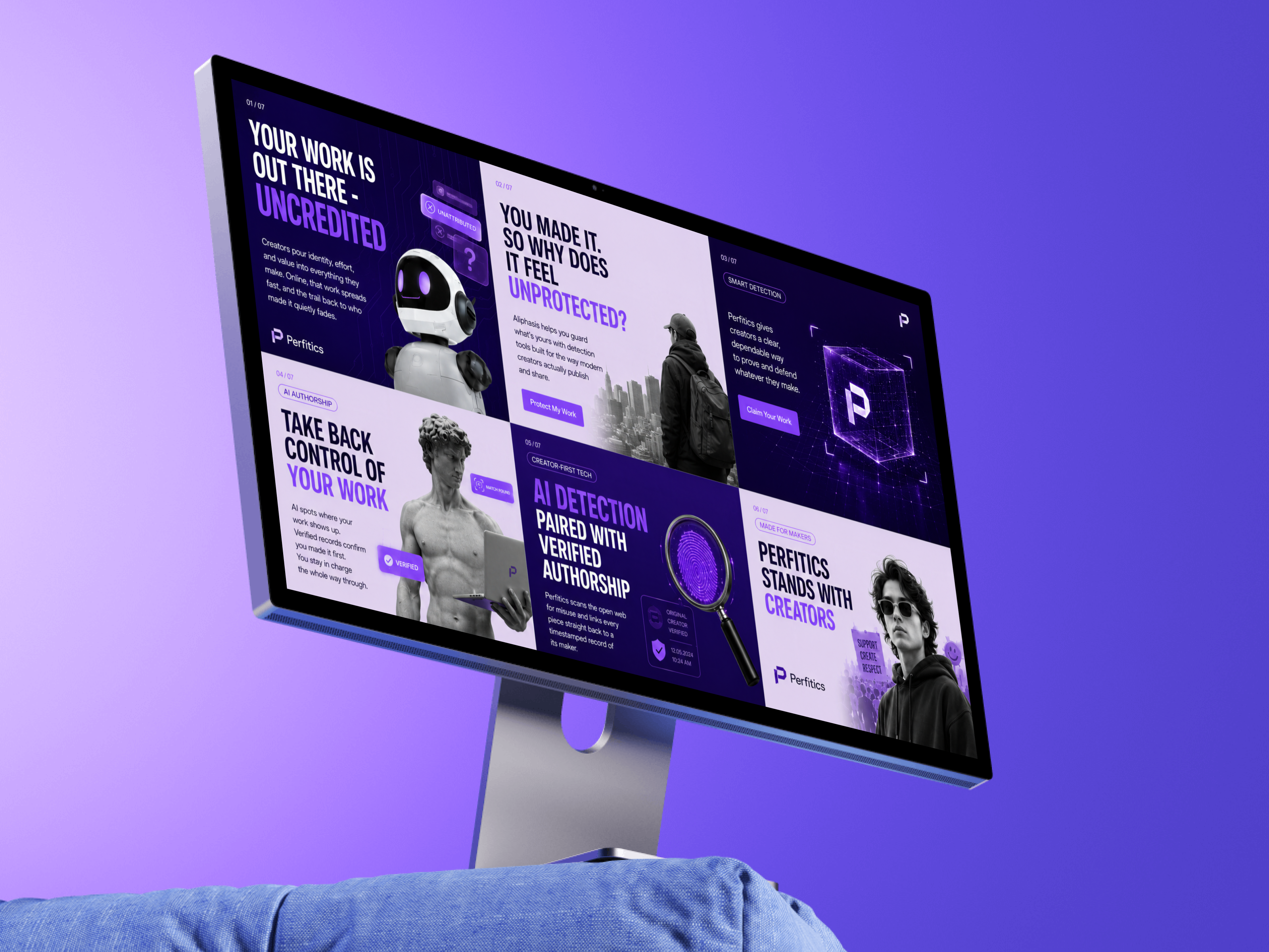 Perfitics x MurafaDigital OÜ artificial intelligence banner branding campaign creator economy digital marketing graphic design layout marketing marketing graphic design presentation saas social media social media branding social media graphic design typography