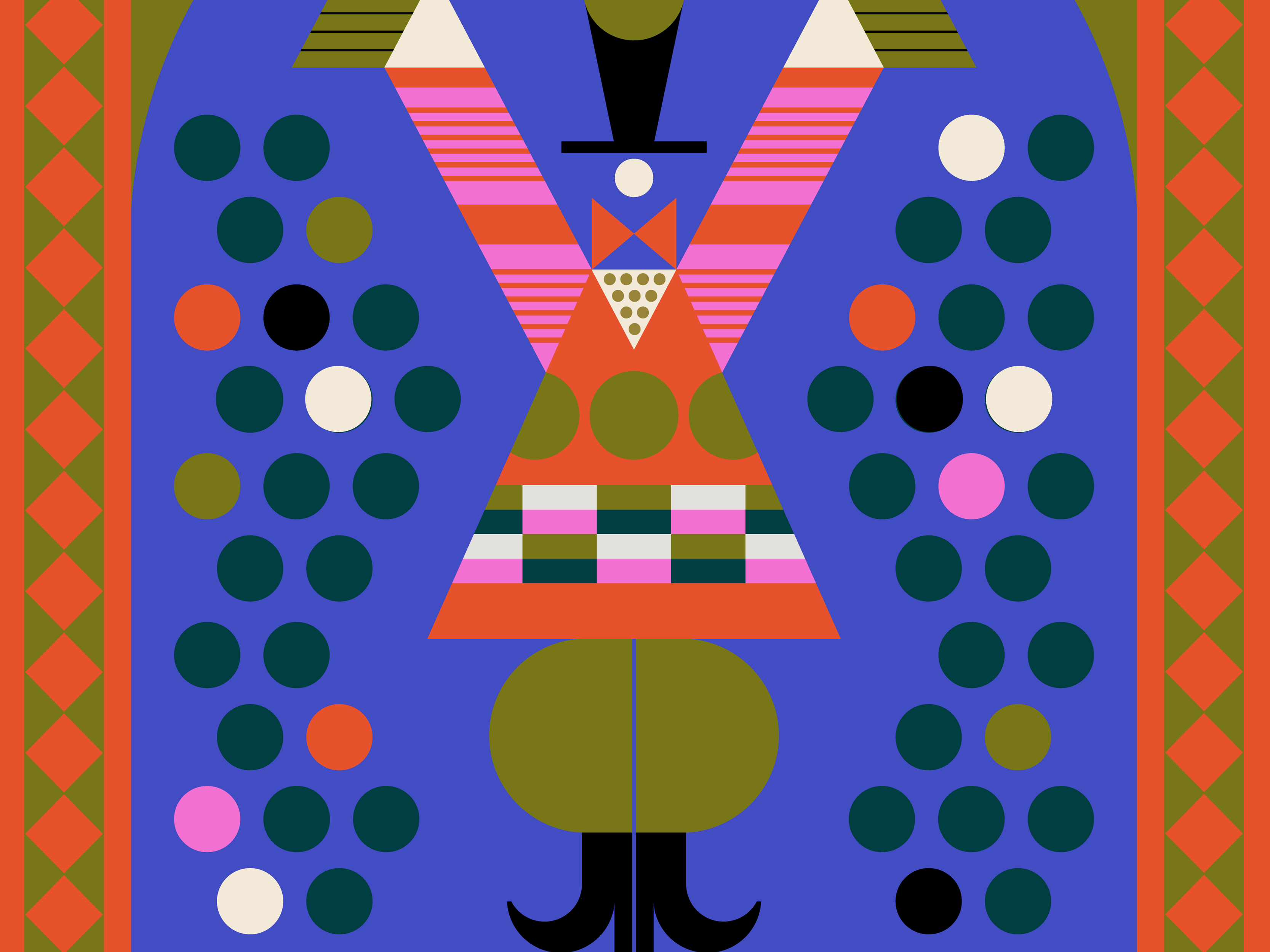 Circus Series — Ringmaster circus colorful geometric illustration pattern ringmaster vector vintage whismy