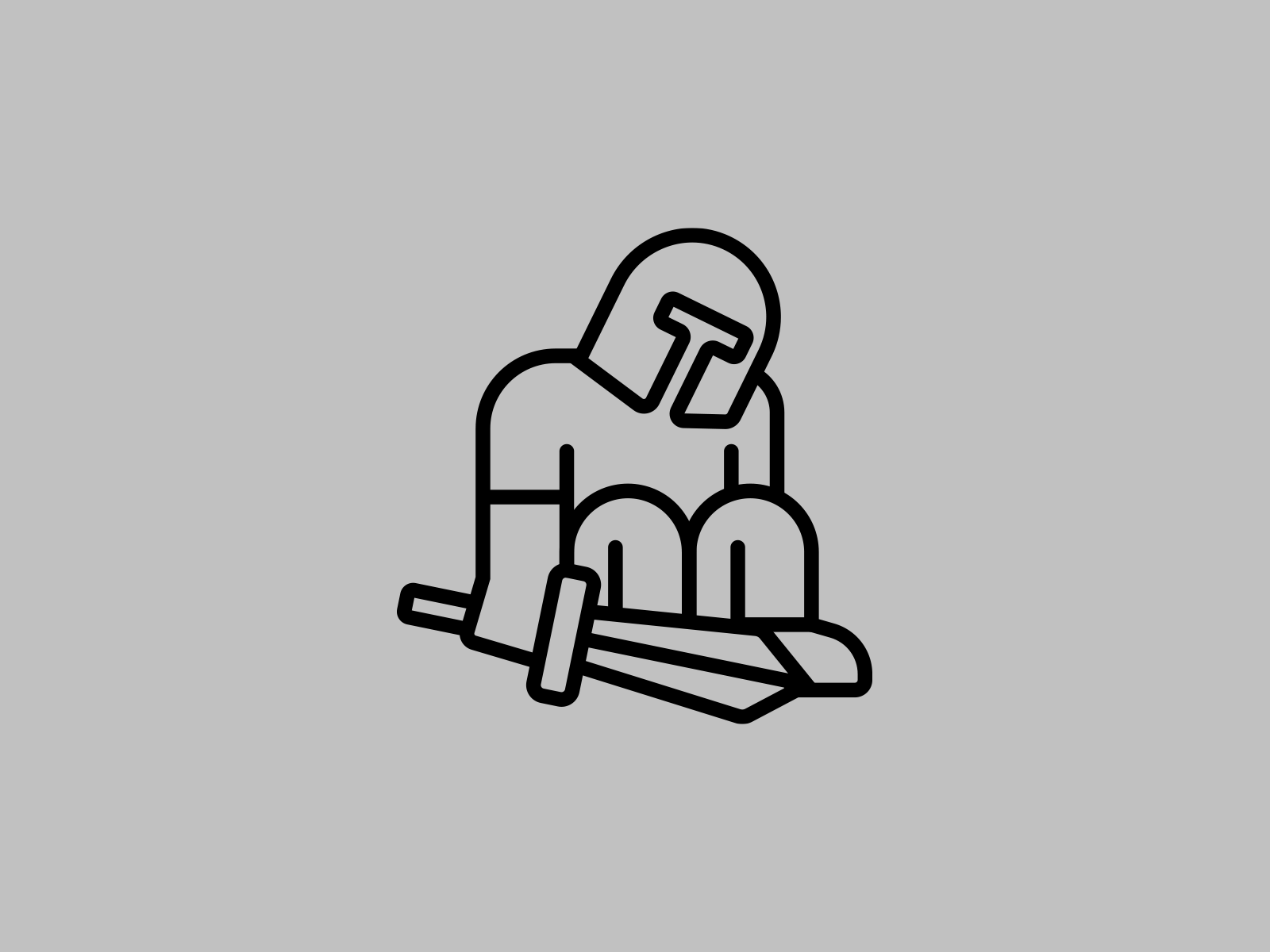 Sad warrior logo brand brand design brand designer branding branding design branding designer linear logo logo logo design logo designer logodesign logodesigner logotype man minimalism minimalistic visual identity warrior warrior logo