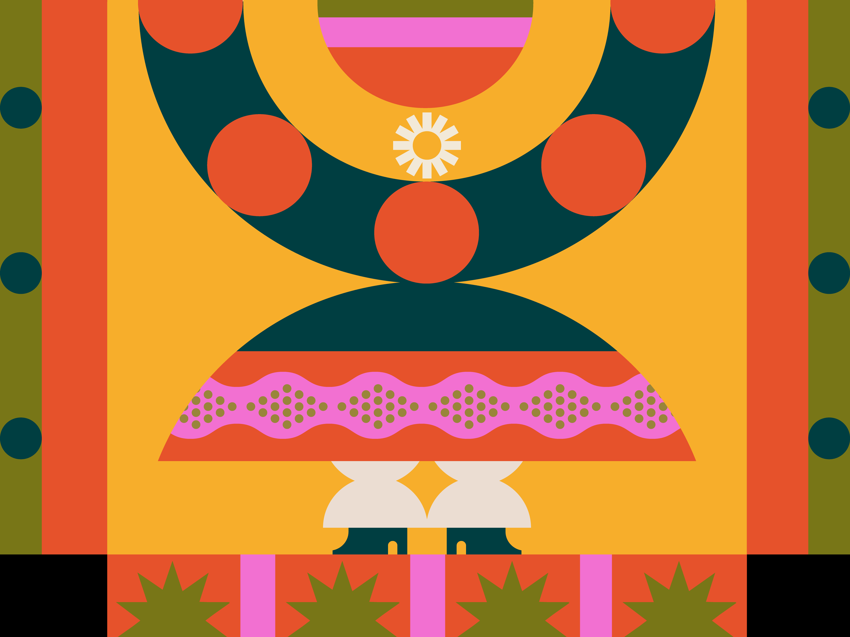 Circus Series ❋ Juggler circus fun geometric illustration juggler playful vector vintage