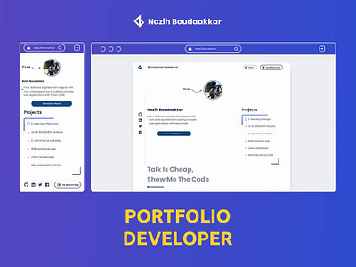 Web developer portfolio design developer graphic design illustration interactive logo portfoluo ui user experince user interface ux