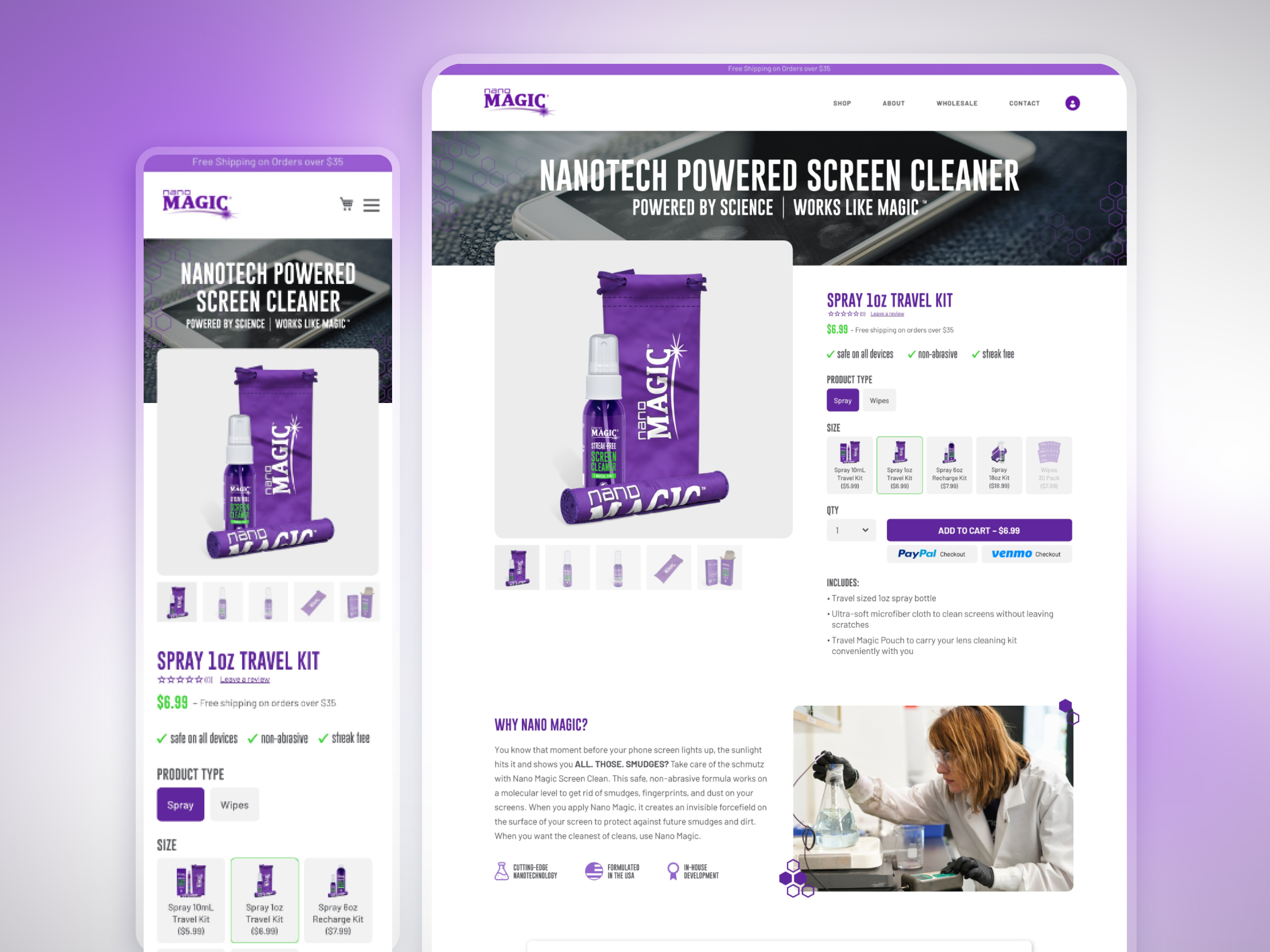 NanoMagic — Product Page Redesign
