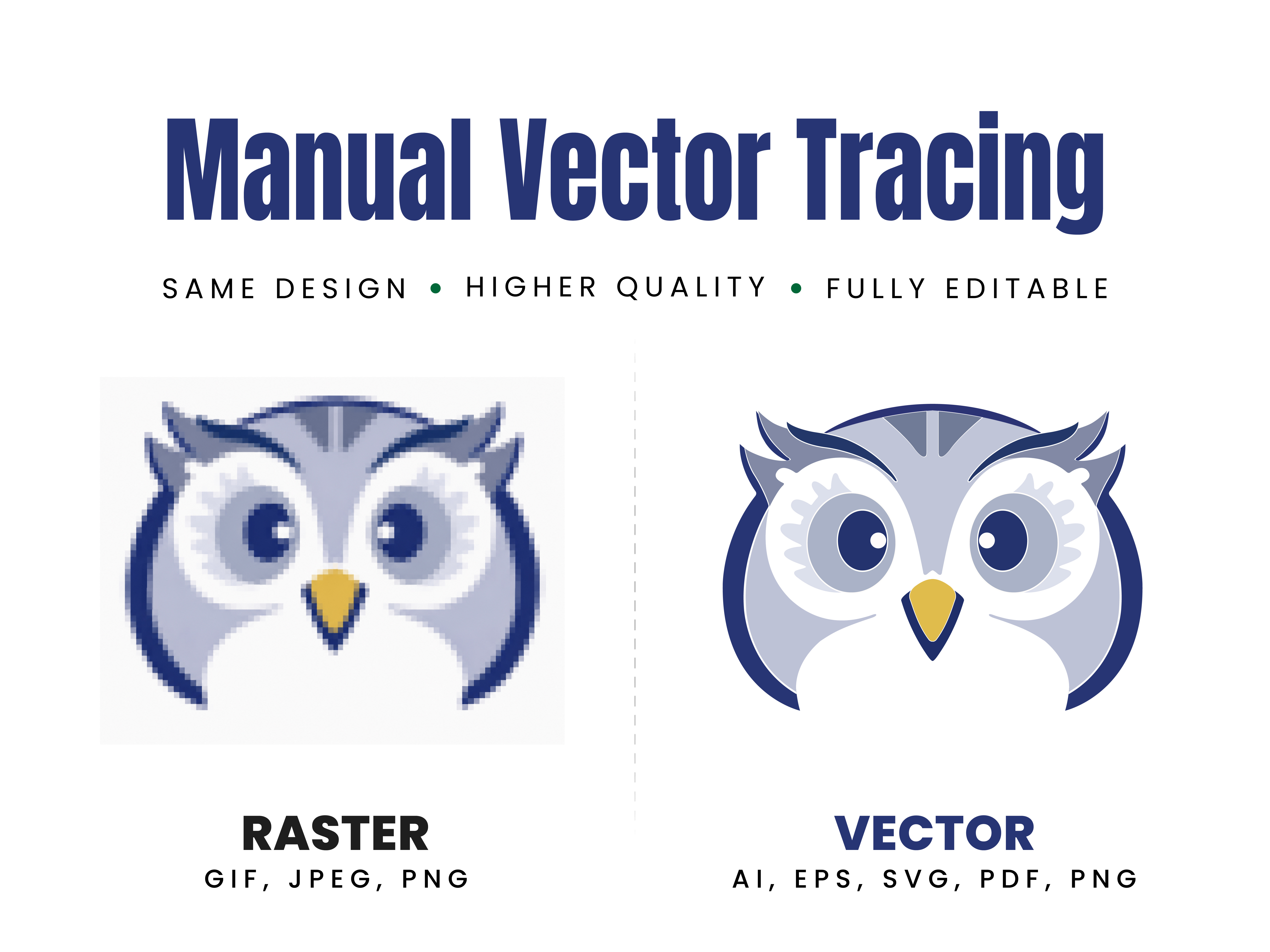Owl Mascot Logo Design adobe illustrator design illustration logo recreation logo redraw manual vector tracing raster to vector ui vector tracing vectorization