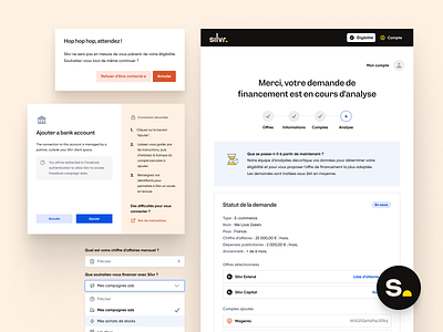 Silvr — Eligibility (2/3) branding finance product design ui