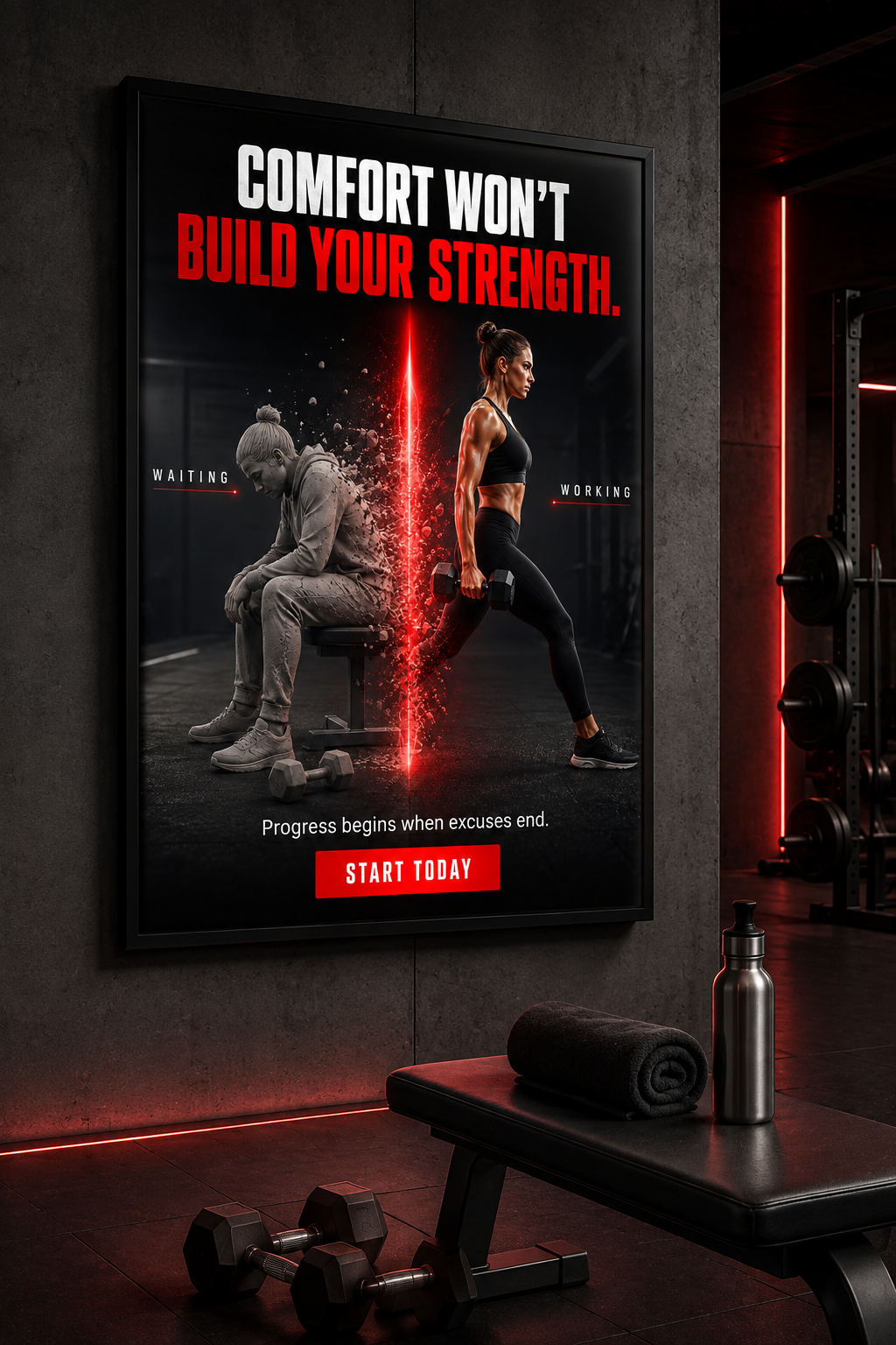 Fitness social media post design ad creative body building bold design crossfit digital marketing fitness fitness poster fitness promo graphic design gym gym banner gym branding instagram post promo design social media design social media post sports design typography visual identity workout