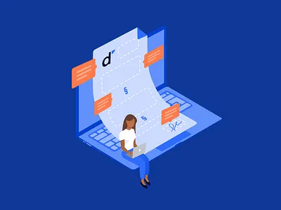 Product illustrations for d'company corporate design graphic illustration mobile product ui vector web