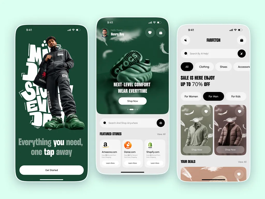Style Engine - AI Fashion Shopping App UI ai app app design ecommerce fashion app fashion ui luxury brand marketplace mobile ui modern ui product design shopping app style engine ui design ui ux ux design