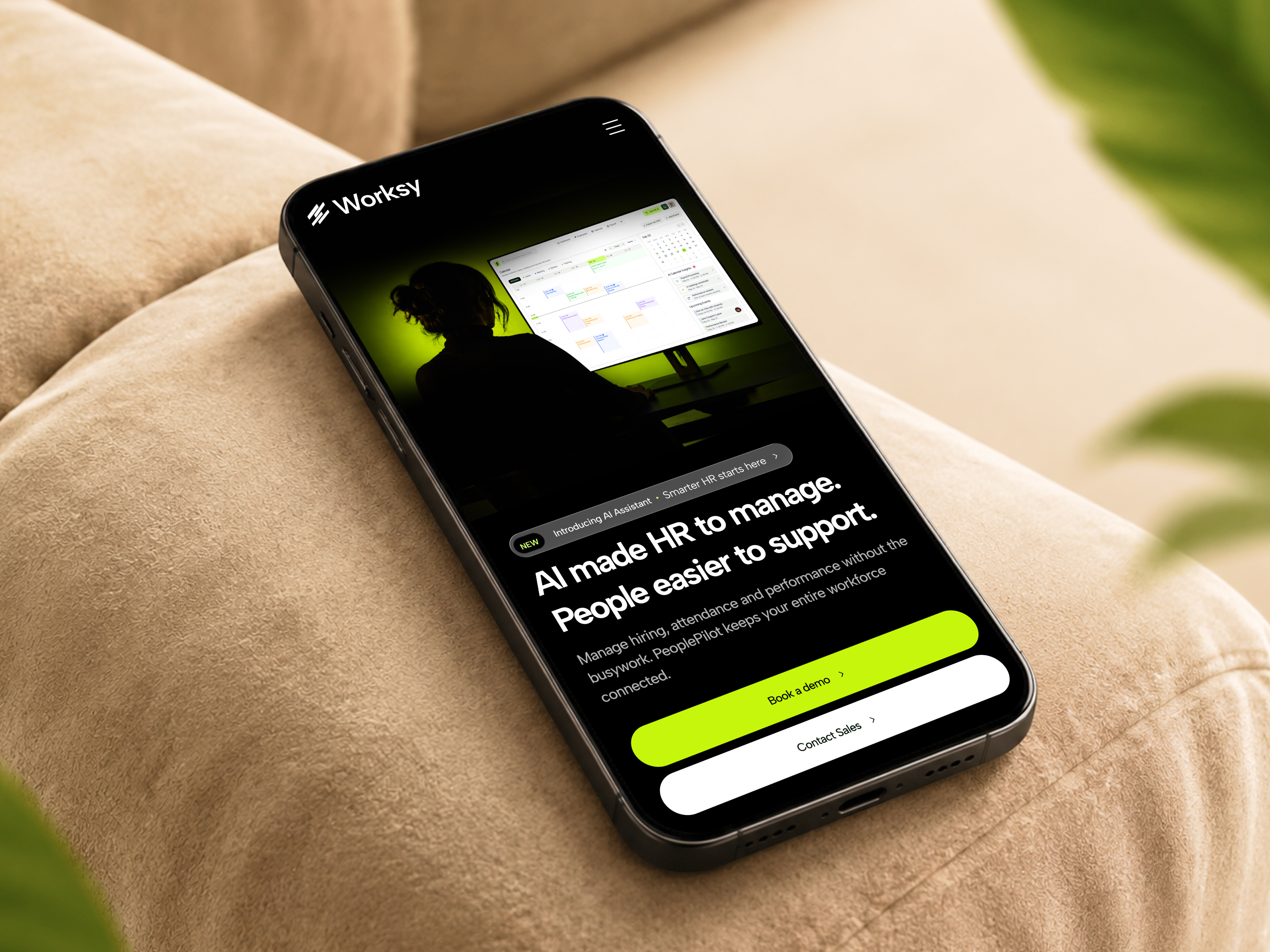 SaaS Landing Page Design - Mobile Responsive ai ai landing page ai saas ai website employee employee management hr hr management landing landing page landing page design mobile responsive payroll product design responsive design saas saas landing ui ux design web app website website design