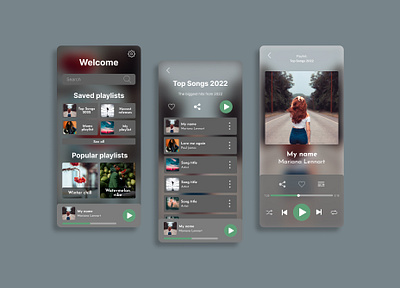 Daily UI #009 - Music Player app app design challenge daily ui 009 daily ui 9 dailyui dailyui 009 dailyui009 dailyui9 dailyuichallenge music music player ui