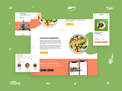 Leakker | Food Website design graphic design illustration landing page minimal design minimalist ui design unique design website design