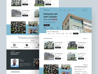 Real Estate Landing Page design graphic design product design real estate ui ui design ui ux