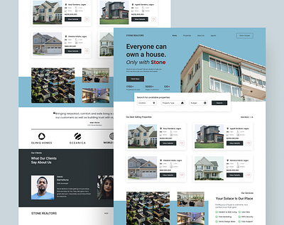 Real Estate Landing Page design graphic design product design real estate ui ui design ui ux