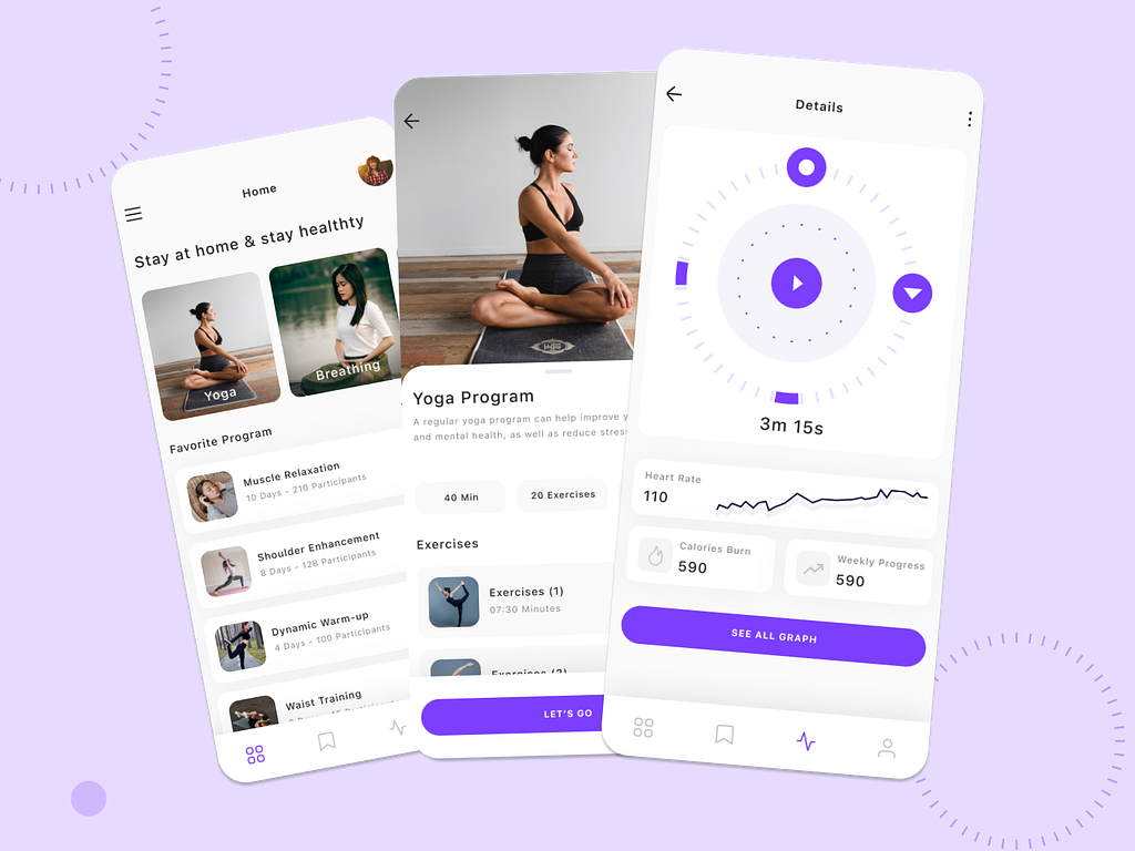 Mobile App Design for Home Workout by I Can Infotech on Dribbble